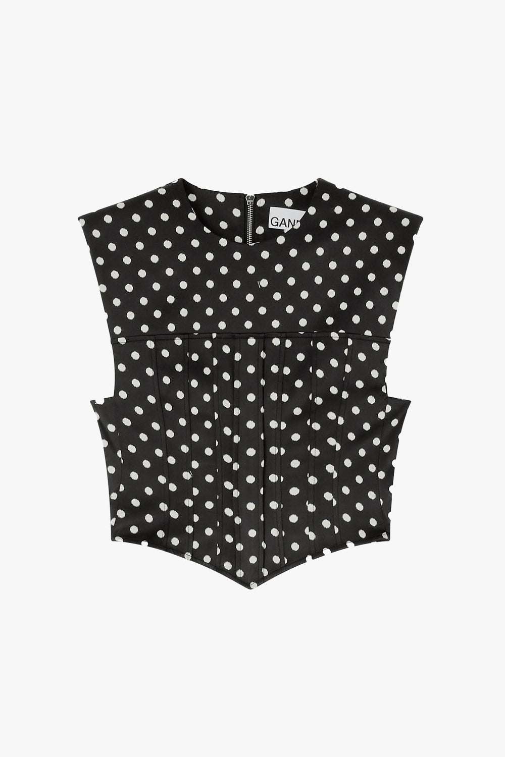 Printed Double Satin Corset Top