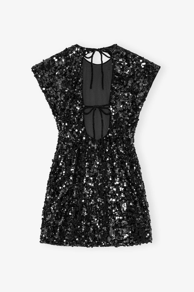 Velvet Sequins Mini Dress