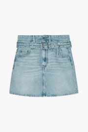 Soft Rigid Denim Mini Skirt