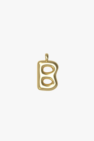 Letter charm Small B - Gold plated