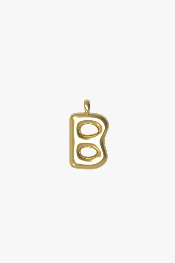 Letter charm Small B - Gold plated