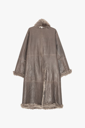 Long Hair Shearling Coat