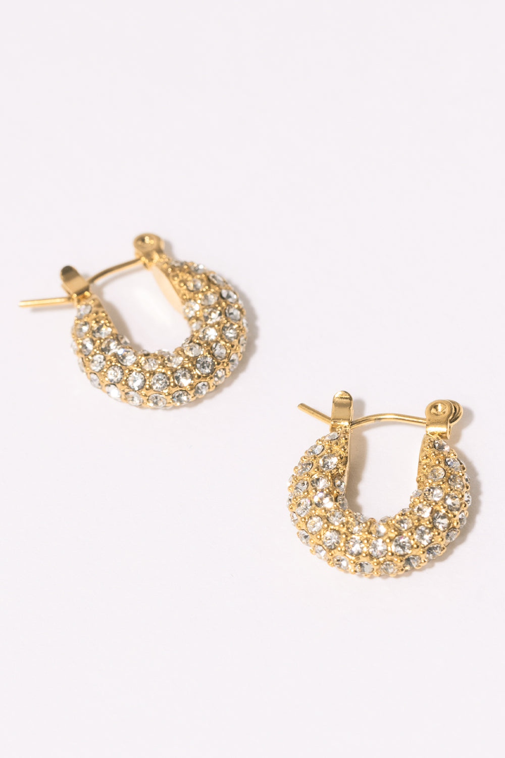 Tiny Diamond Hoops