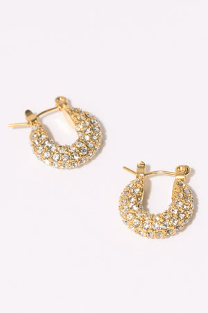 Tiny Diamond Hoops