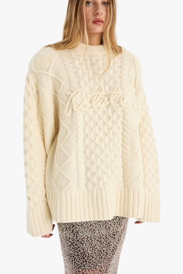 Knit Cable Crewneck