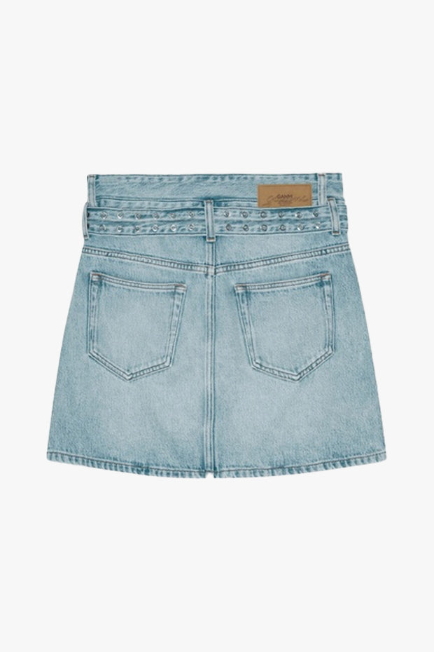 Soft Rigid Denim Mini Skirt