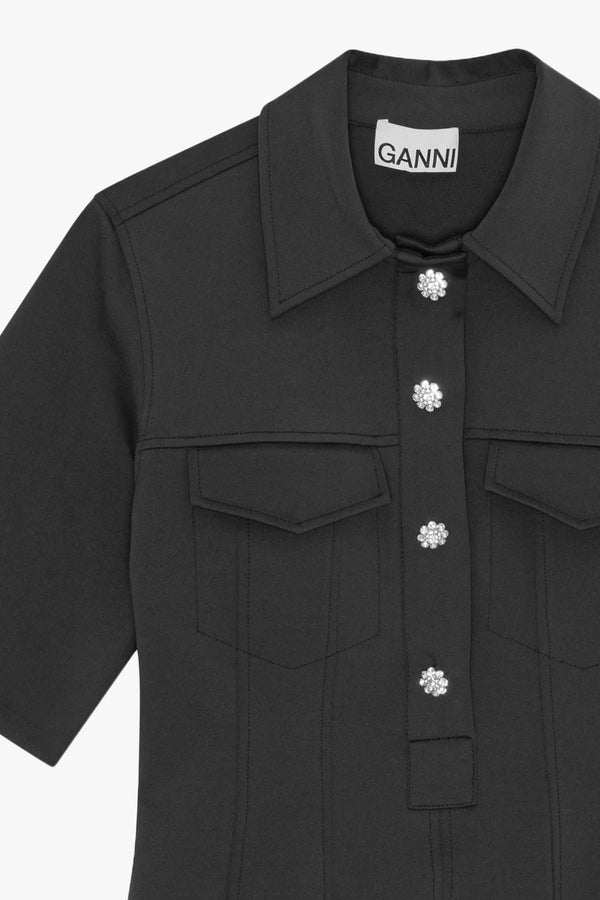 Scuba Neoprene Fitted Mini Dress