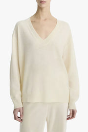 Silk Blend Deep V Neck Sweater