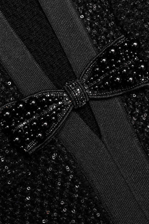 Black Sequin Knit Top