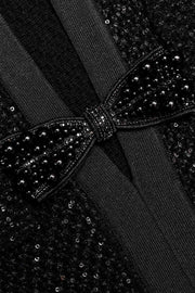 Black Sequin Knit Top