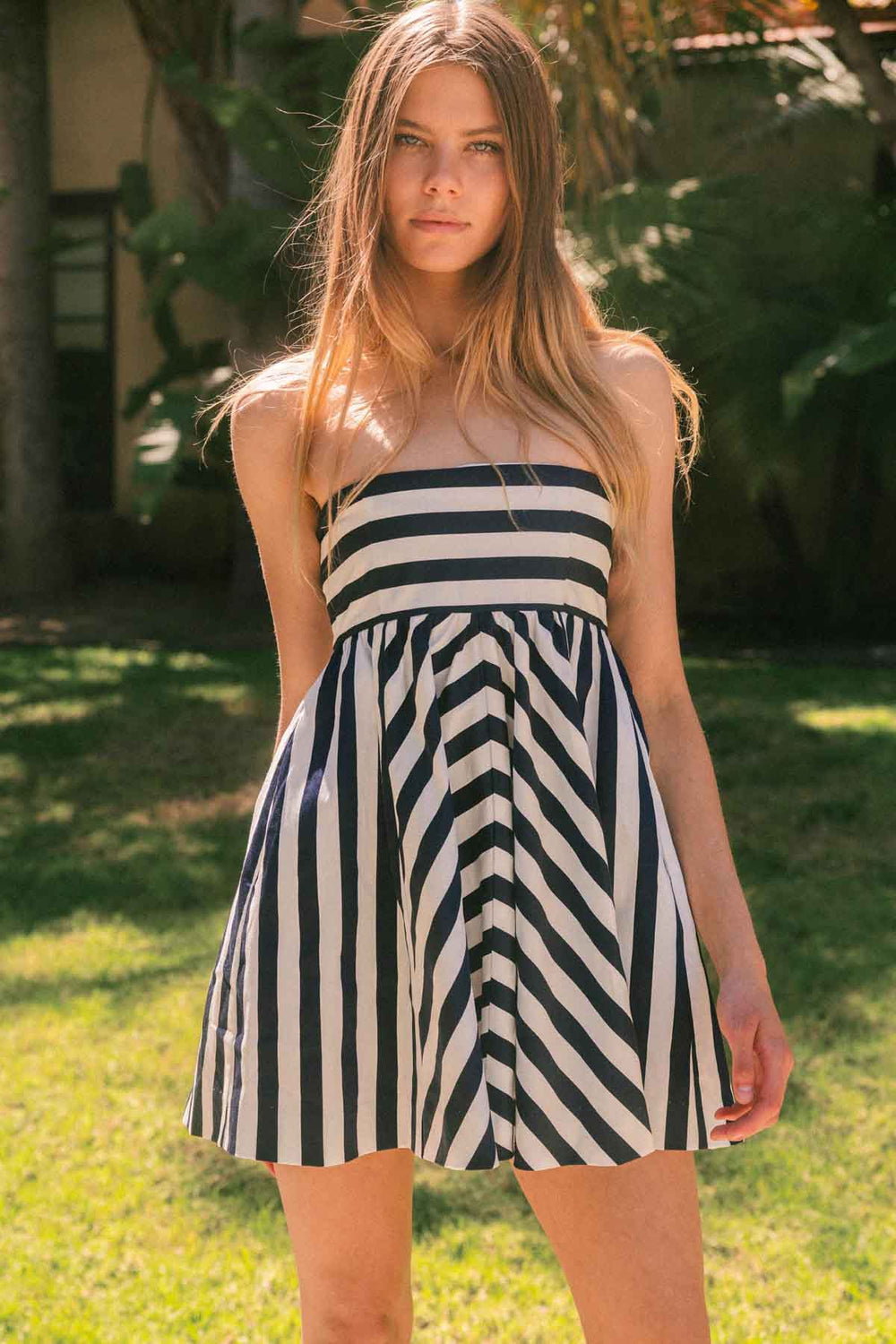 Striped Tube Mini Dress