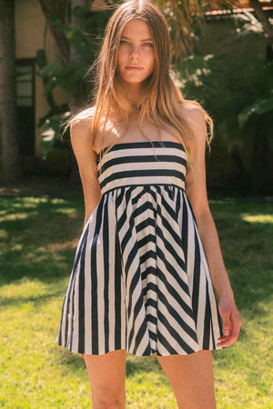 Striped Tube Mini Dress