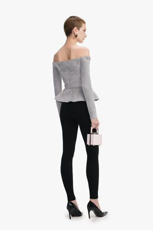 Chenille knit crystal trim top