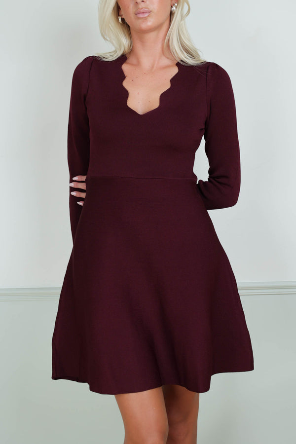 Scalloped Mini Dress