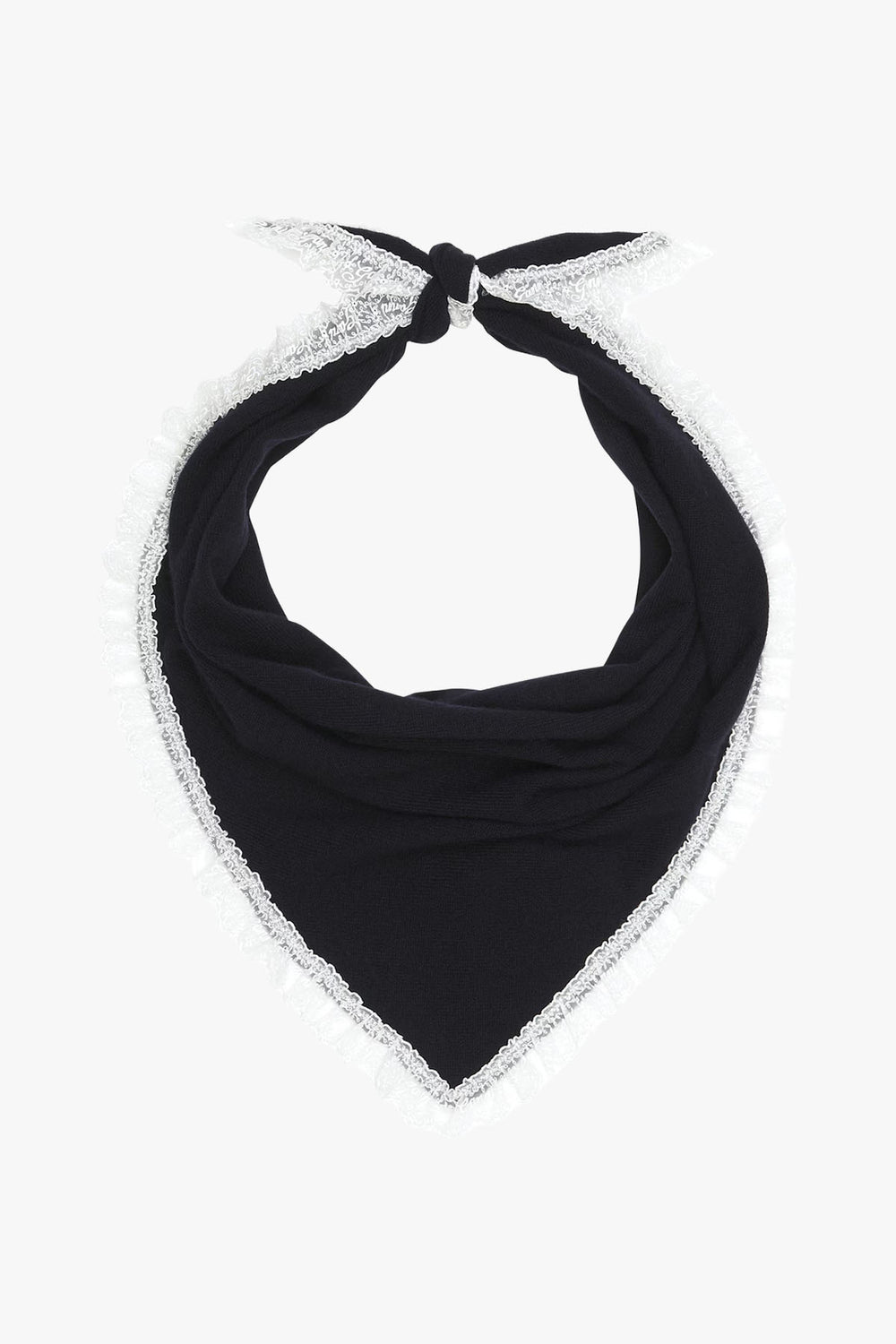 Wool Lace Triangular Scarf