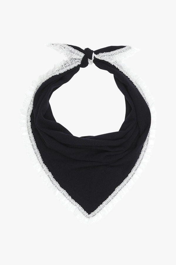 Wool Lace Triangular Scarf