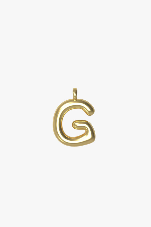 Letter charm Small G - Gold plated