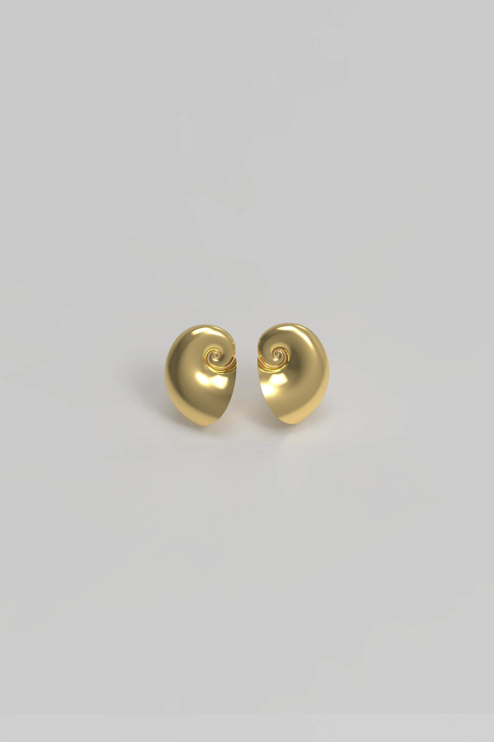 Shell Ear Stud Earring - gold plated