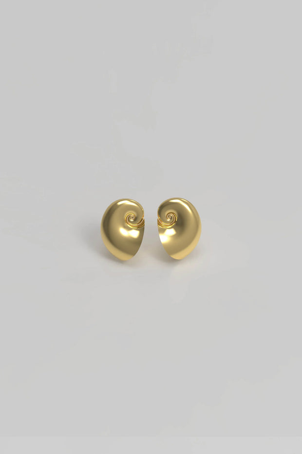 Shell Ear Stud Earring - gold plated