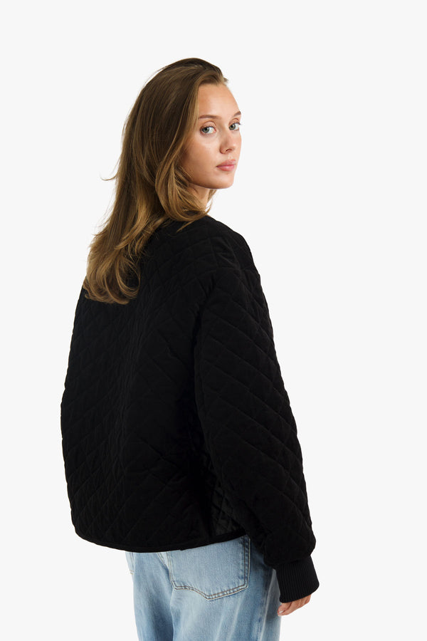 Paneled bomber jacket