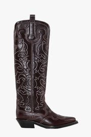 Western Knee High Embroidered Boot