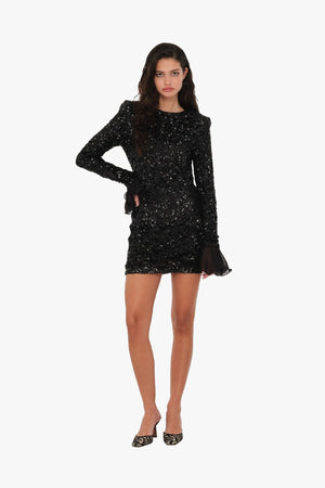 Sequins Mini Long Sleeve Dress