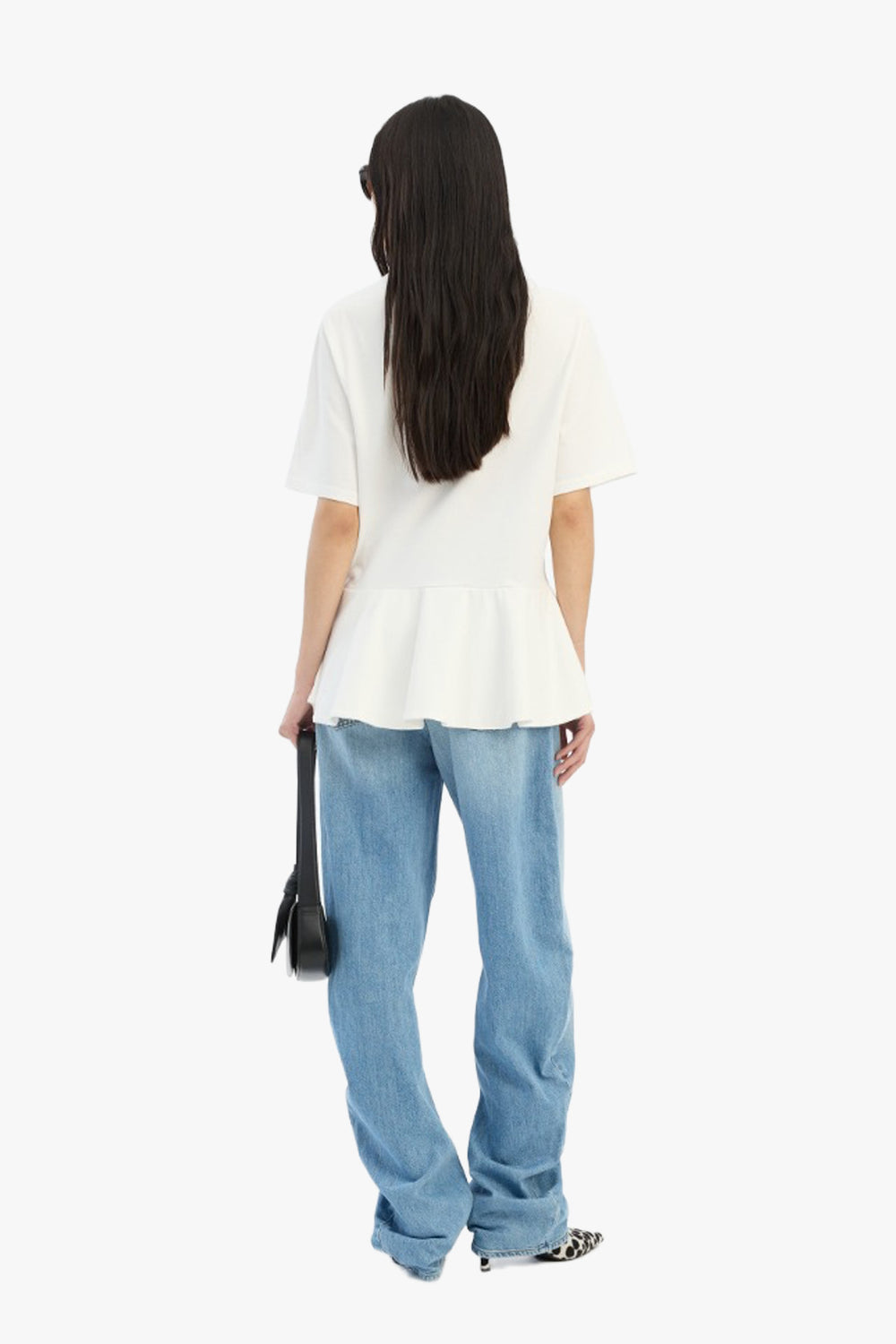 Draped Barrel Leg Jeans