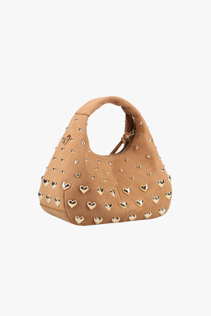 Hobo Mini Heart Stud Recycled Suede Pelinova