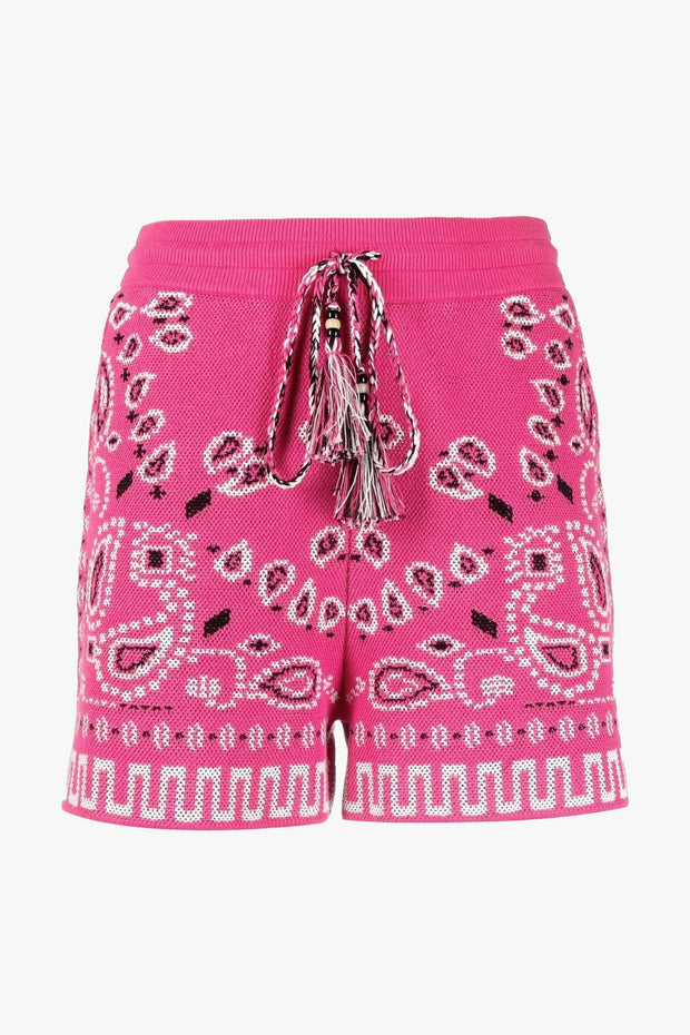 Cotton Piquet Bandana Shorts