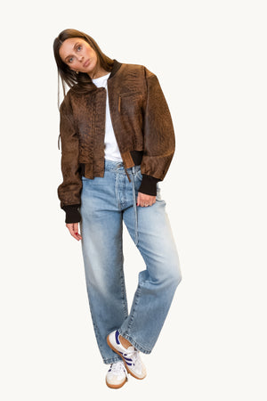 Leather Bomber Jacket