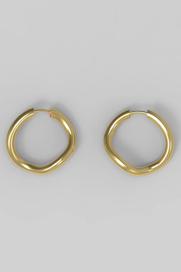 Thorn Hoop Round - gold plated