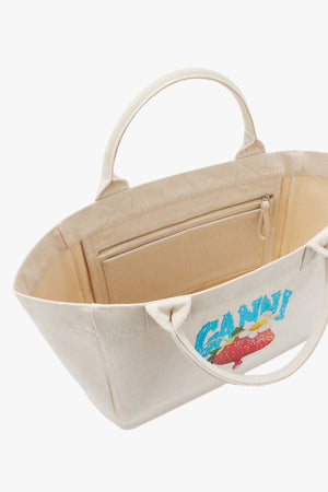 Medium Trapeze Shopper Strawberry Print