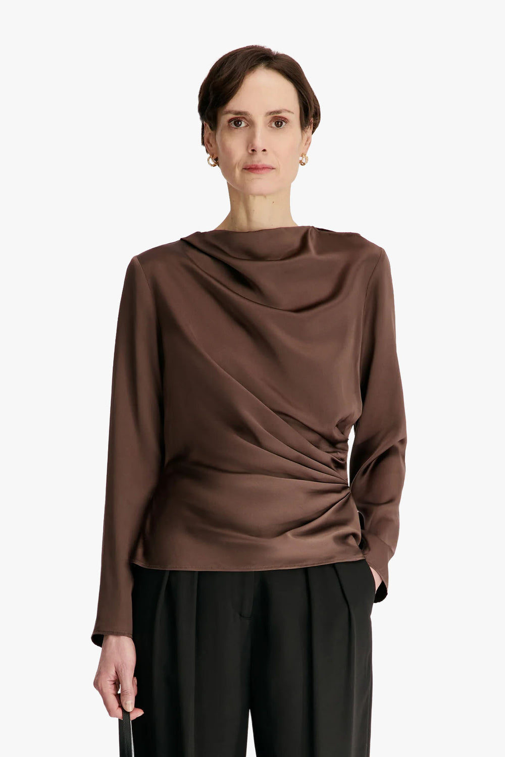 Anya Draped Long Sleeve Top