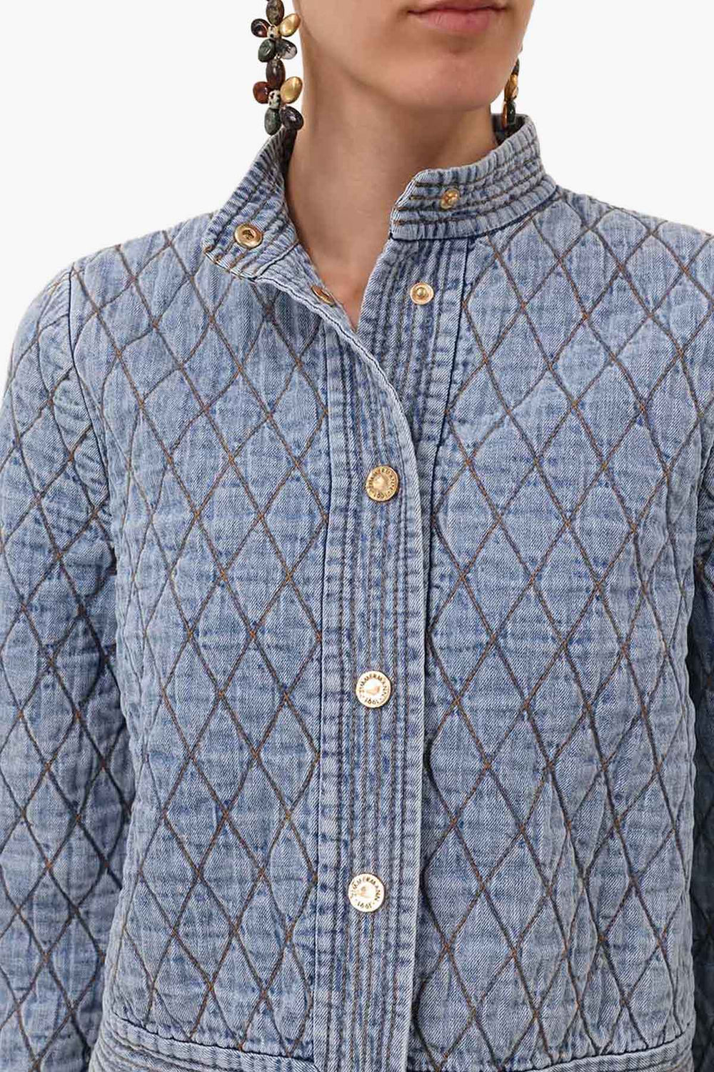 Indra Denim Quilted Jacket