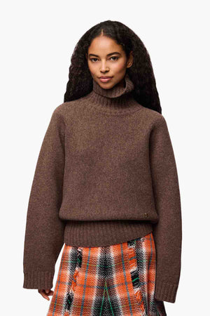 Double Knit Batwing Turtleneck