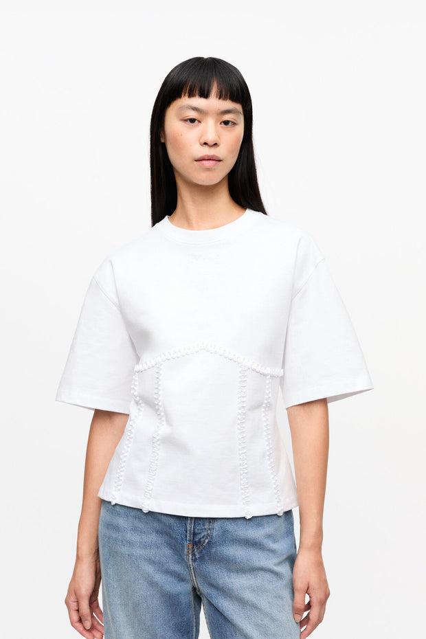 Heavy Cotton Tie Back Waisted T-shirt