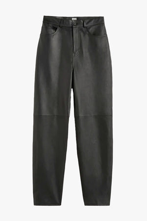 Tapered Leather Trousers