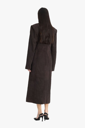 Suede Long Coat