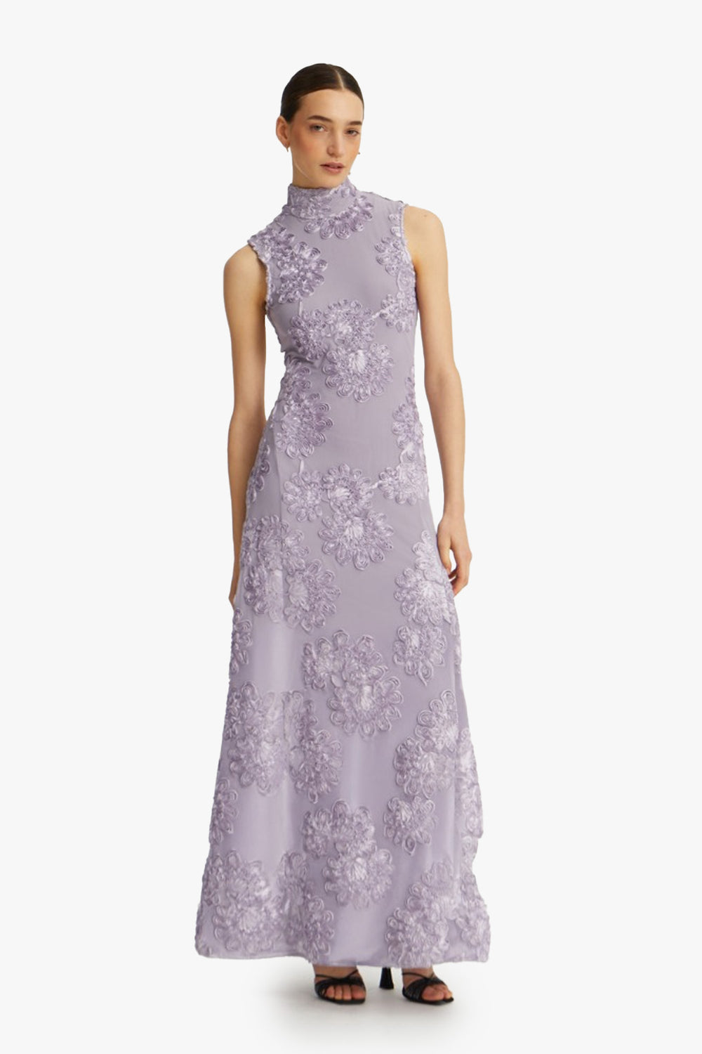 Flower Mesh Maxi Dress