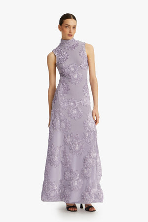 Flower Mesh Maxi Dress