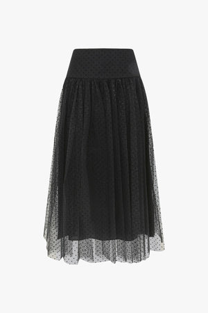 Tulle Dot Midi Skirt