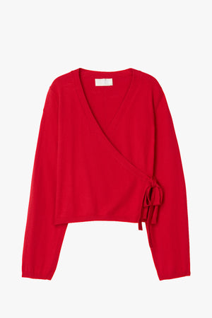 Cotton Cashmere Wrap cardigan