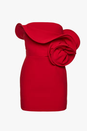 Sculptural Rose Mini Dress 10