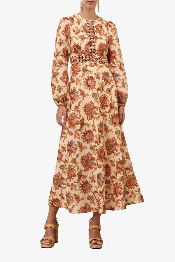 Aster Long Sleeve Midi Dress