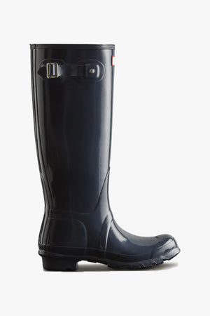 Womens Original Tall Gloss Boot in Navy