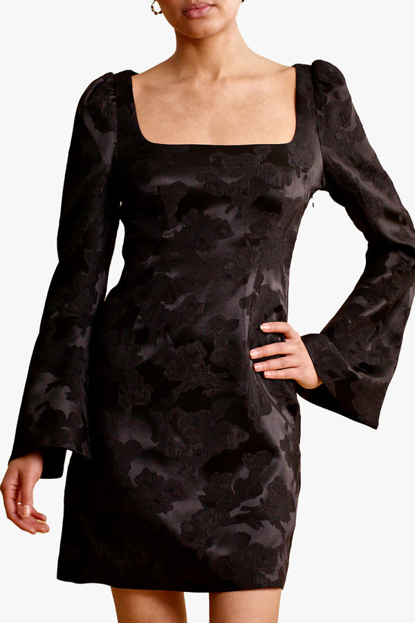 Silk Jacquard Mini Dress