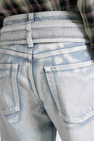 Belted Denim Trouser