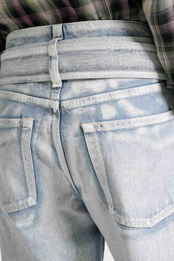 Belted Denim Trouser