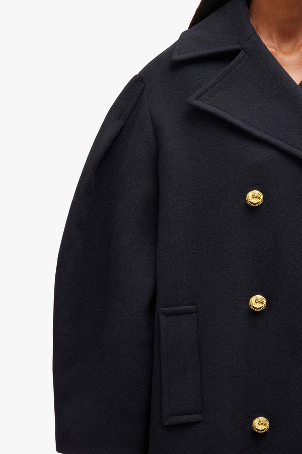 Peacoat Wool Midi Coat