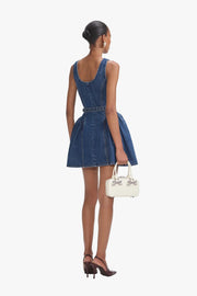 Flared Denim Mini Dress